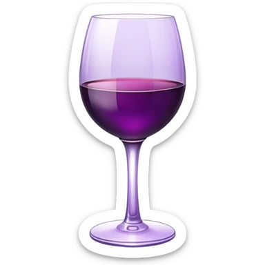 Purple glass of wine sticker
