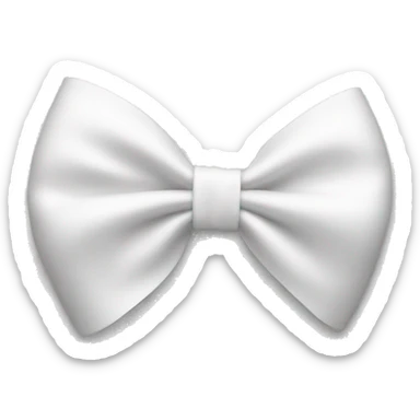 White bow on white bow sticker