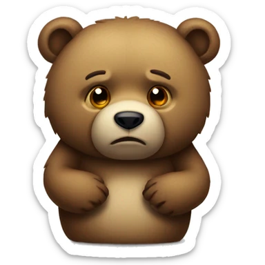 Sad bear sticker