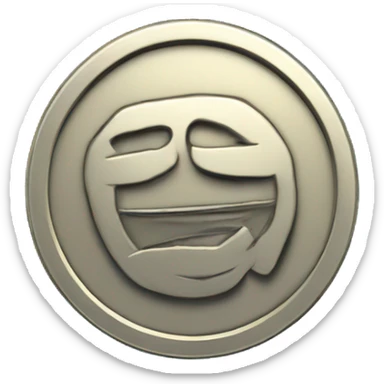 Toncoin coin 3d blue sticker