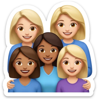 a group of friends who are female sticker