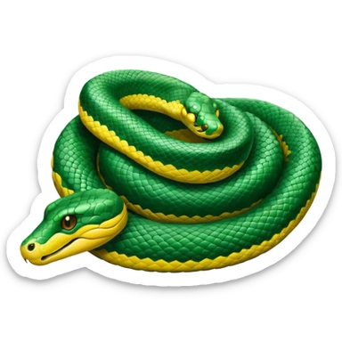 Anaconda coiled up sticker