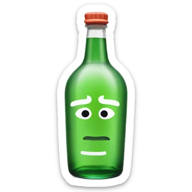 Soju bottle sticker