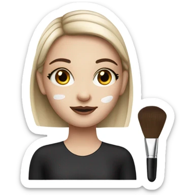 Makeup kit and a girl white skin sticker