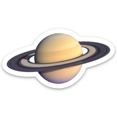 detailed Saturn with ring system sticker