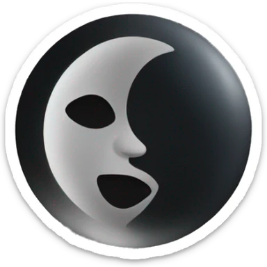 Black moon sticker