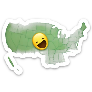 North America on the map sticker