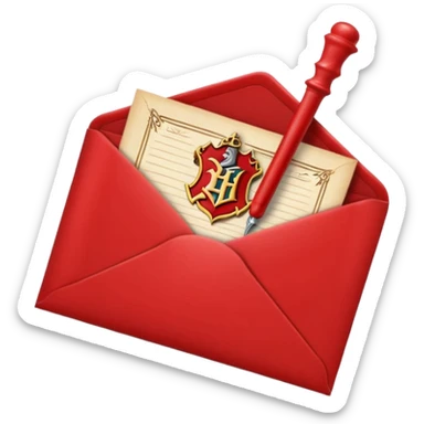 Hogwarts envelope with sealing wax sticker
