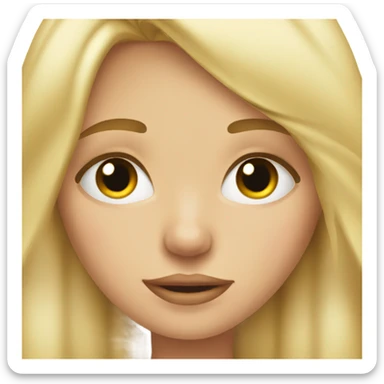 Blonde girl with tears in eyes  sticker