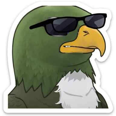 Bald eagle sunglasses  sticker