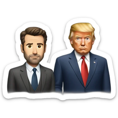 donald trump and Ben affleck sticker
