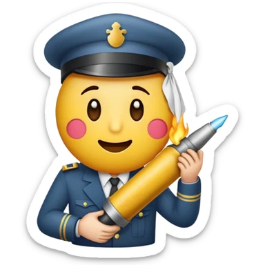 Trauriger Emoji hat eine Kanone in der hand zielt auf sein eigenen Kopf und lacht  sticker
