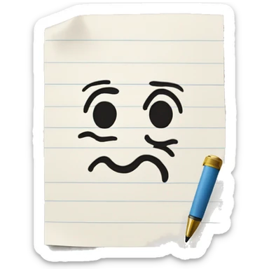 a paper sheet lines with a pen sticker