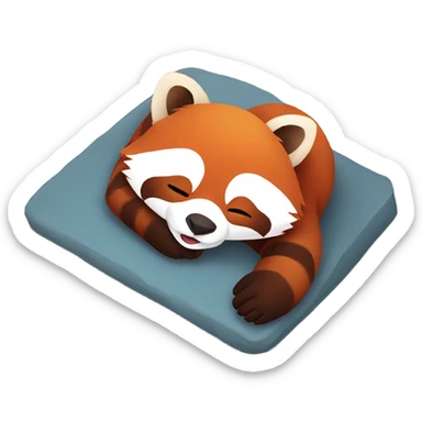 Red panda is sunbathing  sticker