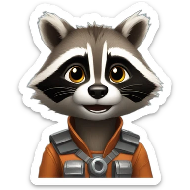 rocket racoon sticker