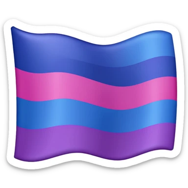 Bisexual flag pink purple then blue sticker