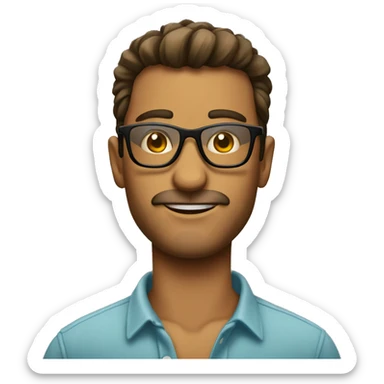 Hombre con gafas de sol sticker