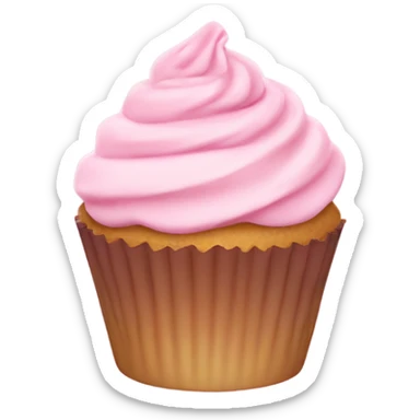 pastel pink cupcake sticker
