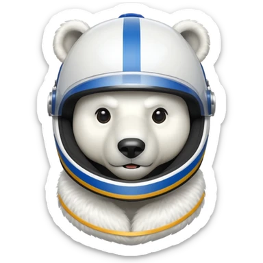 polar bear f1 driver  sticker