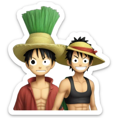 Luffy + zoro sticker