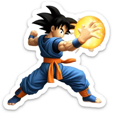 Goku using Kamehameha  sticker