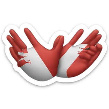 Two hands making a sign like the albanian flag eagle sticker