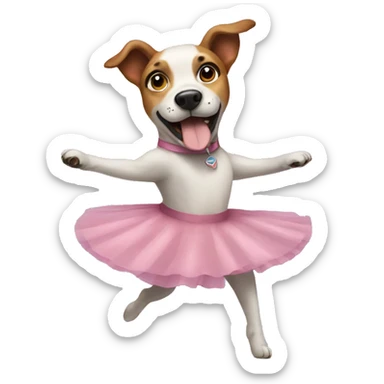 Dog doing ballet sticker