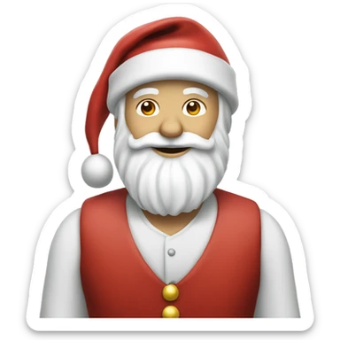 White man Santa Claus  sticker