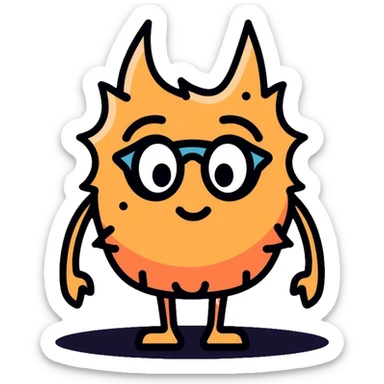 digital monster creature with big eyes and distinctive features sticker