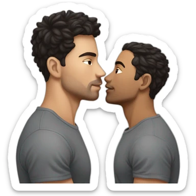 Sexy-fit-Latino-male-and-caucasian-male-interracial-kissing sticker