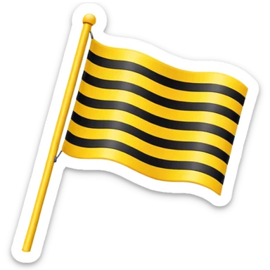 Create 2 yellow lined and 1 black lined flag emoji and put black line between yellow lines sticker