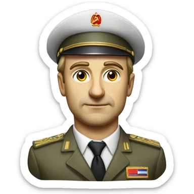 soviet engineer diplomat full scale photoealistic serious sticker