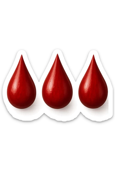 3 gocce di sangue 3d sticker