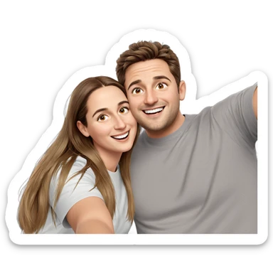 happy selfie of friends sticker
