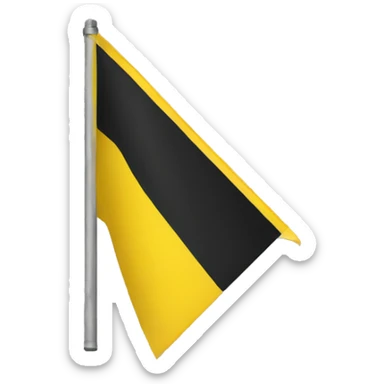 yellow trangle flag sticker