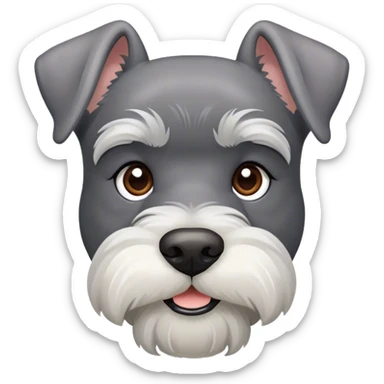 Gray schnauzer with white snout ￼ sticker