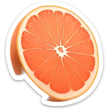 grapefruit slice sticker
