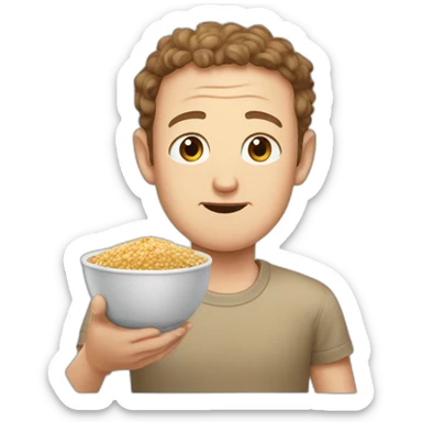mark zuckerberg eating brown porridge sticker