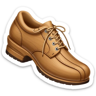 Un zapato de madera estilo Polonia . El zapato está tallado a mano. Pero de madera   sticker