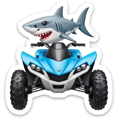 atv quad banshee front with a smile shark integrate sticker