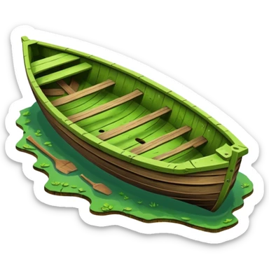A sunken row boat sticker