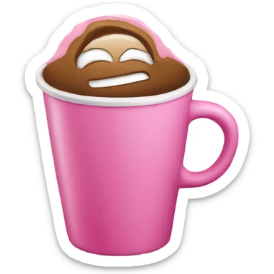 pink coffee sticker