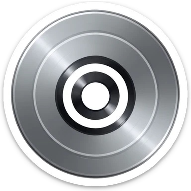 platinum vinyl record with a white middle sticker