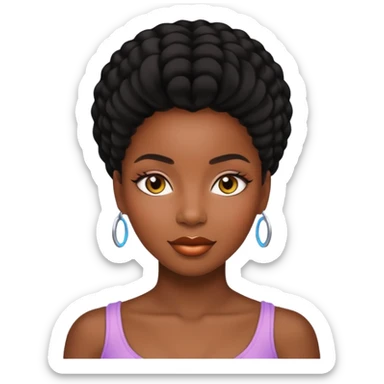 woman of God (black girl, super feminine and pretty, modern) sticker