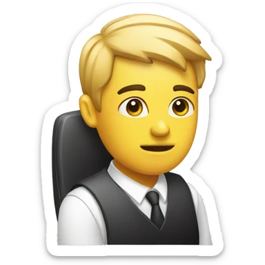 a bored AI prompter sticker