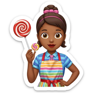 candy shop vendor, looking like candy  sticker