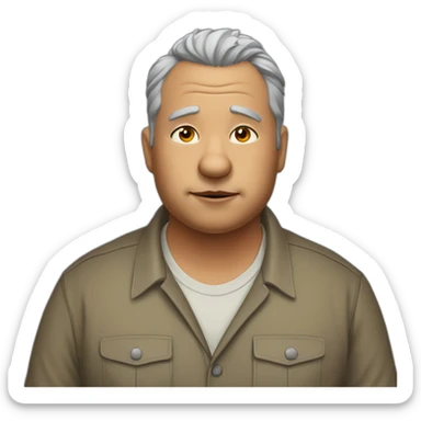 Jackal as chubby mature male sticker