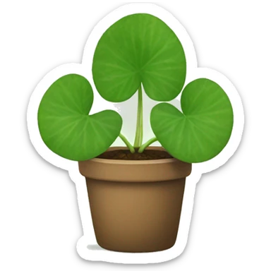 pilea plant sticker