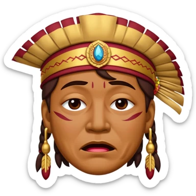 An fsu emoji with an fsu fan crying/depressed so a Seminole make it chief Osceola with Garnett and gold included sticker