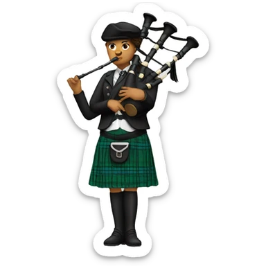 Female bagpiper  sticker